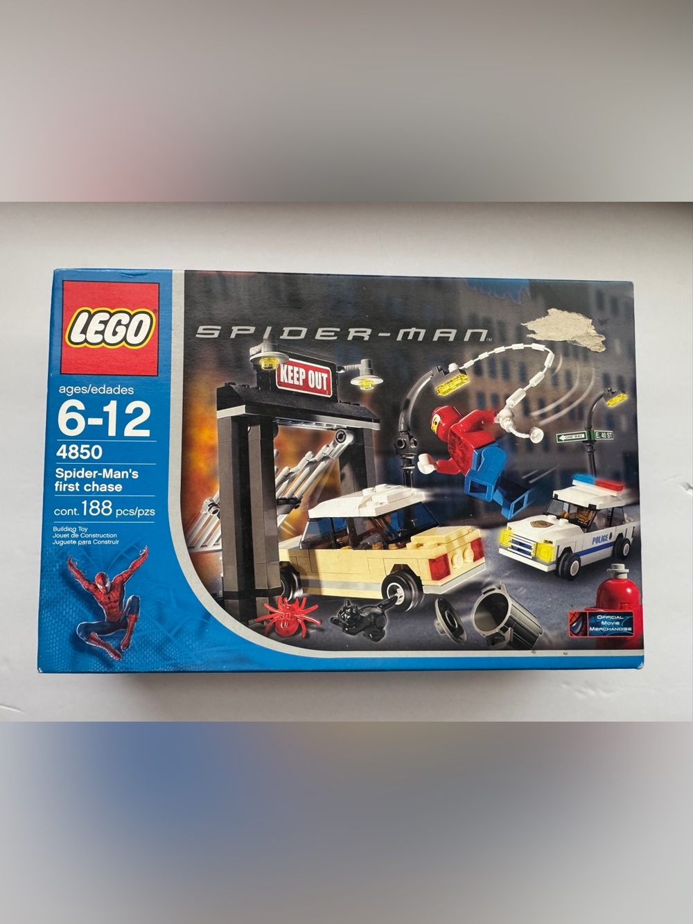 LEGO Spider-Man 4850 Spider-Man’s First Chase Set Sealed Retired 188 Pieces 2003
